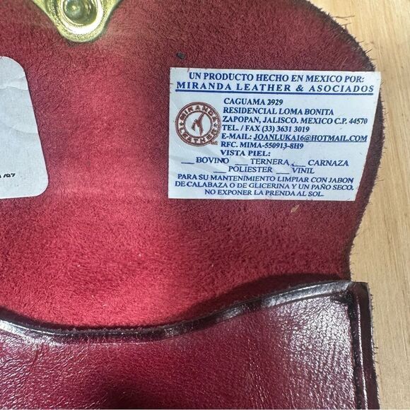 Vintage Leather Miranda Coin Purse Made in Mexico - Picture 2 of 5